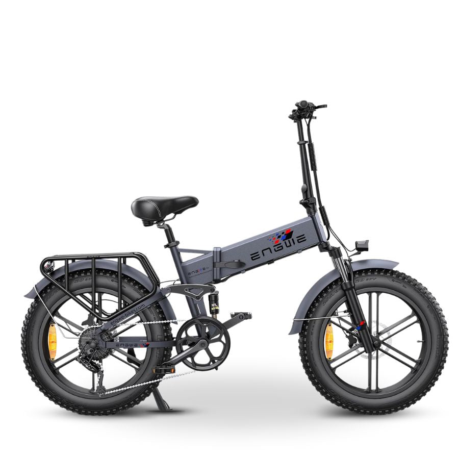 Folding Electric Bike with 750W Powerful Motor- 20x4.0 All Terrain Fat Tires- 3 Step Alloy Foldable Frame- Full Suspension Front & Rear Suspensions