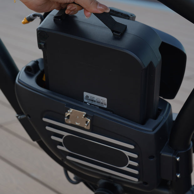Revi Cheetah e-bike with second battery installed