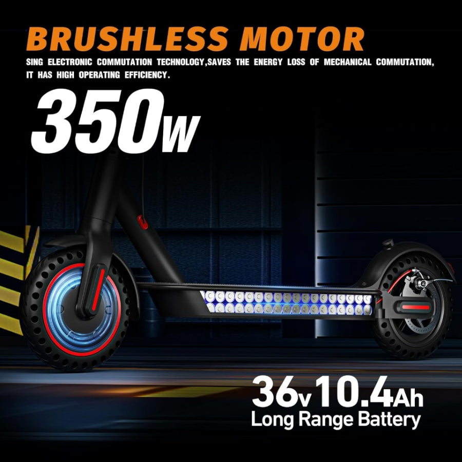 Foldable Electric Scooter with 36V 350W 10.4ah Long Range 8.5inch 8.5