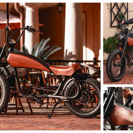 Prowler Vintage Ebike Revi Bikes 20Ah 1500W bafang motor gas tank  Seat leather 