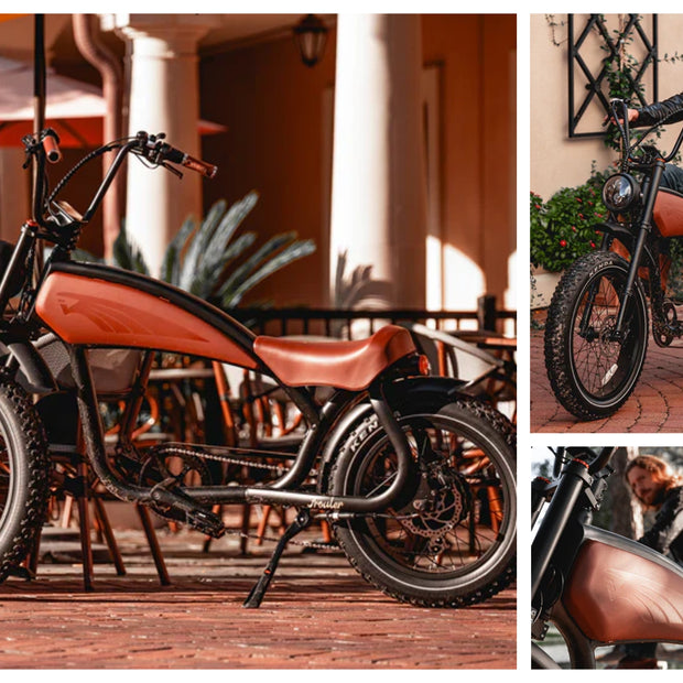 Prowler Vintage Ebike Revi Bikes 20Ah 1500W bafang motor gas tank  Seat leather 