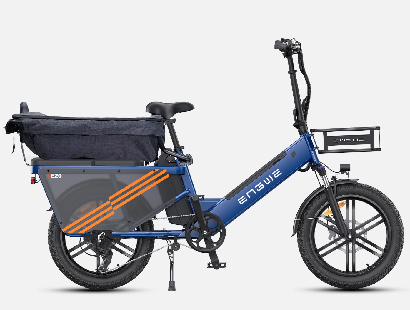 LE20 Cargo BIke Engwe 1300W power 48V 39Ah battery  Rear seat  Cargo Package Blue Versatile Package Dual battery 