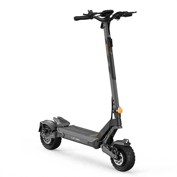 Black electric scooter on a white background L2 Max Dual Motor Ausom Electric scooter