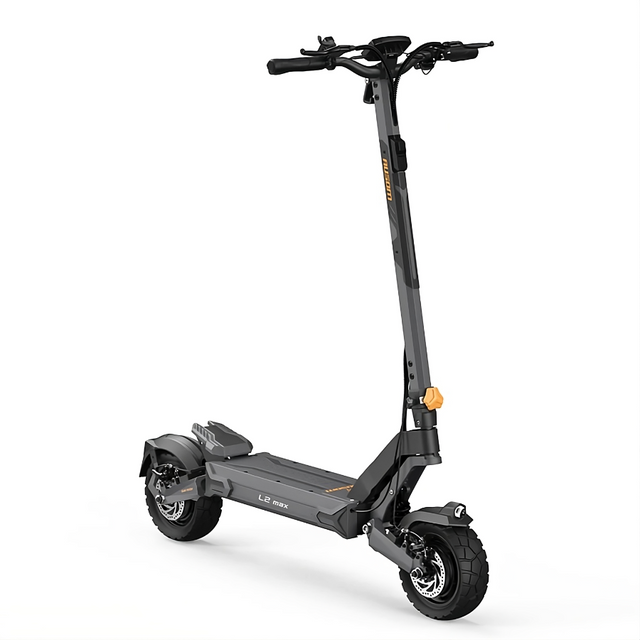 Black electric scooter on a white background L2 Max Dual Motor Ausom Electric scooter