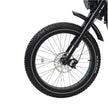 Close-up of a bicycle wheel with a white background air suspension Cheetah Pro Sale Revi Ebike