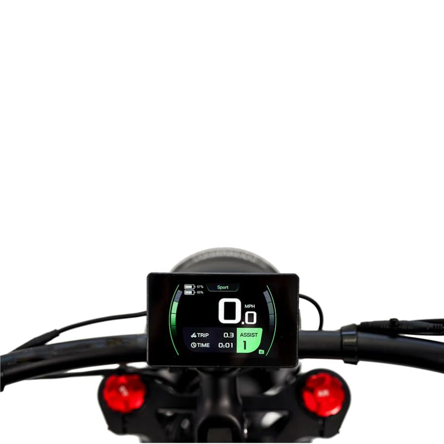 Ebike dashboard with digital display on a white background Cheetah Pro Sale Revi Ebike new display 