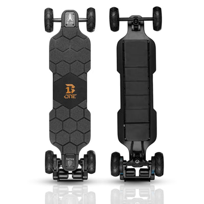 B-ONE BALROD X Bamboo Electric Skateboard 2100w*2 6368 belt drive motor Tail Light flashing brake  Fiberglass bamboo and Canadian Maple Deck Ergonomic Hobbywing with 4 speed modes LG M50LT 21700 12S3P 15Ah 666Wh lithium battery 5A charger BackToModern Sale 