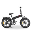 Black Folding Electric Bike with 750W Powerful Motor- 20x4.0 All Terrain Fat Tires- 3 Step Alloy Foldable Frame- Full Suspension Front & Rear Suspensions