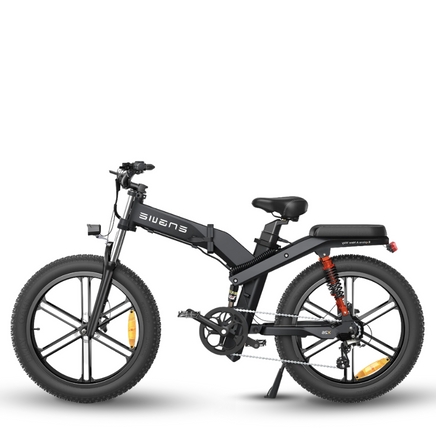 Engwe X26 Ebike Dual battery Black side view 