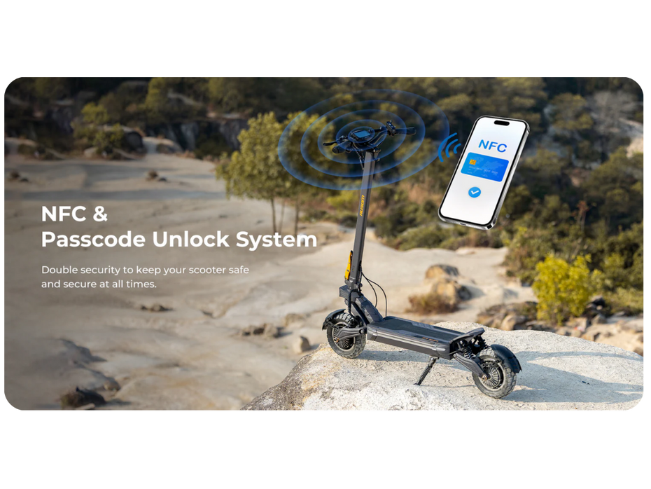 ausom-f1-max-electric-scooter Dual Charge Post NFC  & Password lock Smart Scooter backtomodern sale 