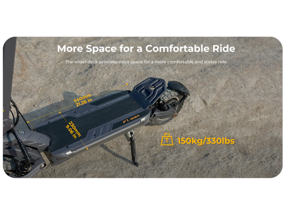 ausom-f1-max-electric-scooter Dual Charge Post NFC  & Password lock wide deck backtomodern sale 