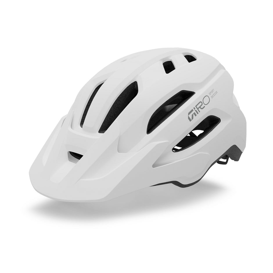 Giro Fixture MIPS II adult bike helmet in Matte White/Grey on white background