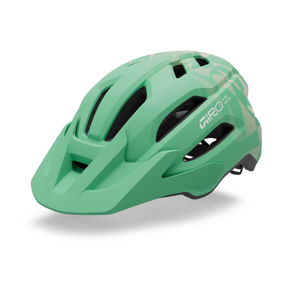 Giro Fixture MIPS II youth bike helmet in Matte Green Rush on white background