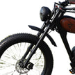 Revi Cheetah air ride suspension fork on the Cheetah e-bike front end, white background