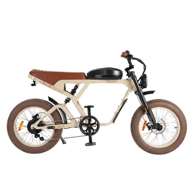 Revi Cougar e-bike Antracit colorway, studio side profile on white background