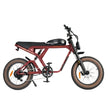 Revi Cougar Pro e-bike in red, studio side profile on white background