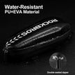 ROCKBROS hard shell bag wet with rain showing the water-resistant PU EVA shell and double sealed zipper