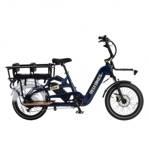 Revi Flux electric cargo bike on white background - shop e-bikes