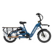Revi Flux longtail cargo e-bike in Navy, side view on white background