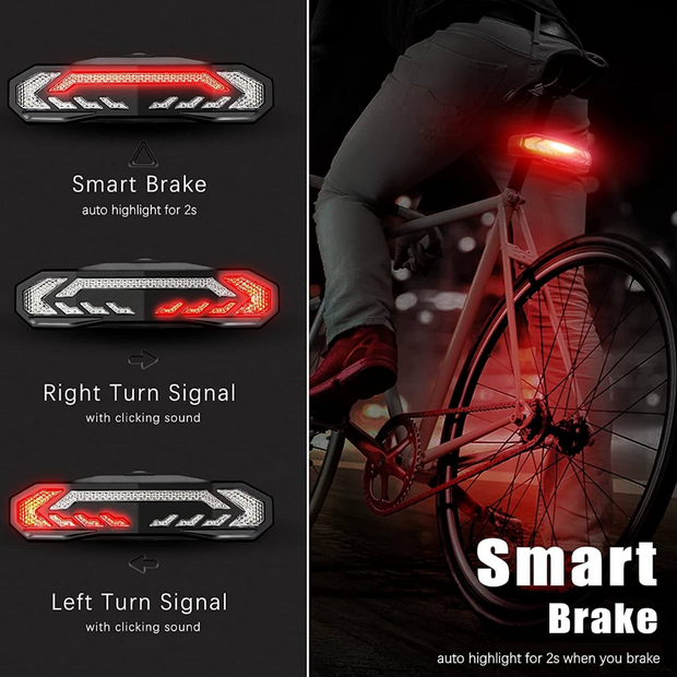 Smart Bike Tail Light | Turn Signals | Alarm Kit w/Remote Control