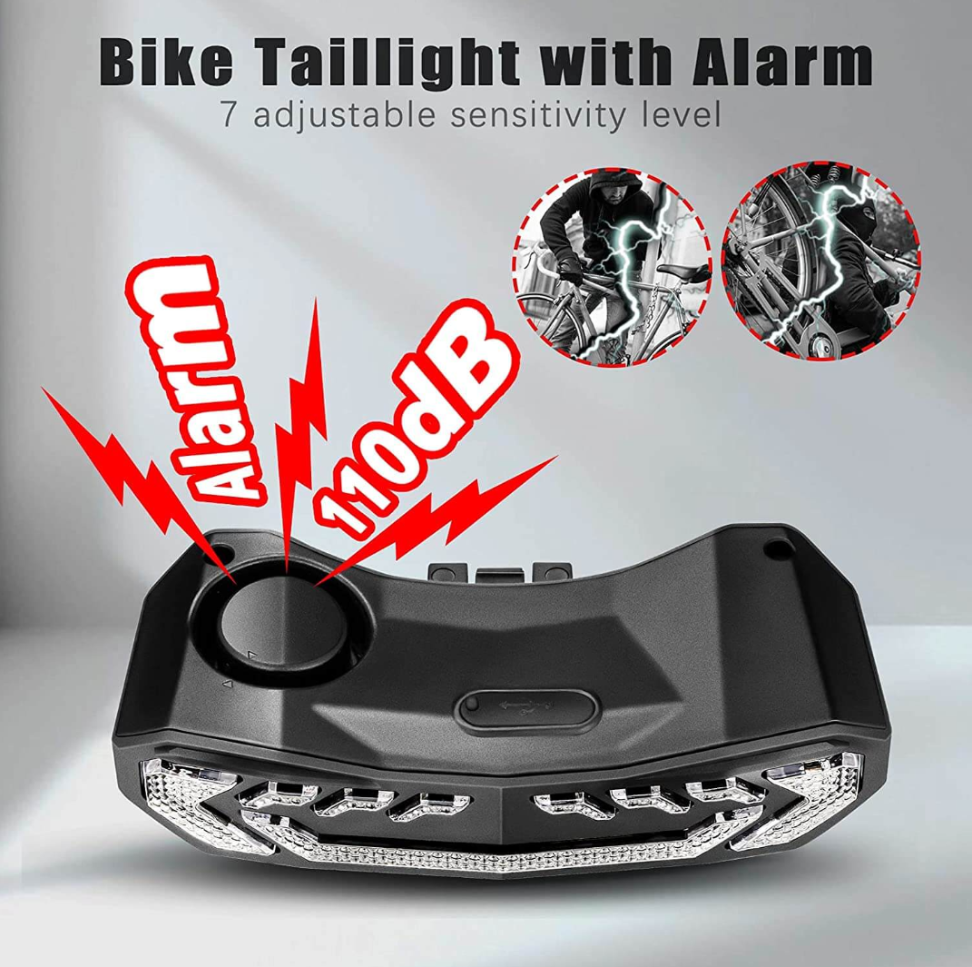 Smart Bike Tail Light | Turn Signals | Alarm Kit w/Remote Control